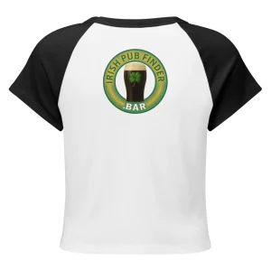 “If I’ve Ever Offended You” Women’s Irish micro rib raglan baby tee Tee – Leprechaun Pint Edition