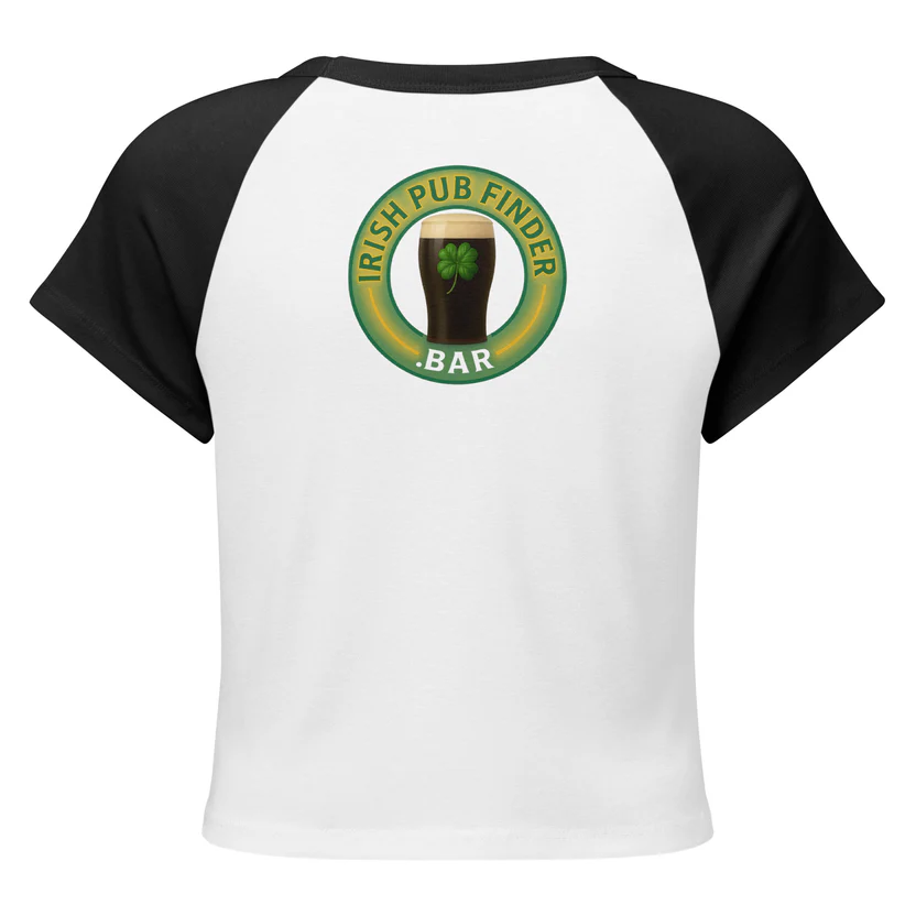 "If I’ve Ever Offended You” Women’s Irish micro rib raglan baby tee Tee – Leprechaun Pint Edition