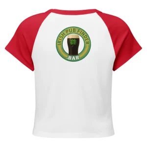“If I’ve Ever Offended You” Women’s Irish micro rib raglan baby tee Tee – Leprechaun Pint Edition
